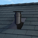 POU SORTIE DE TOIT VENTELIA 15/25° UNIVERS TUILE NOIR VMC/HOTTE